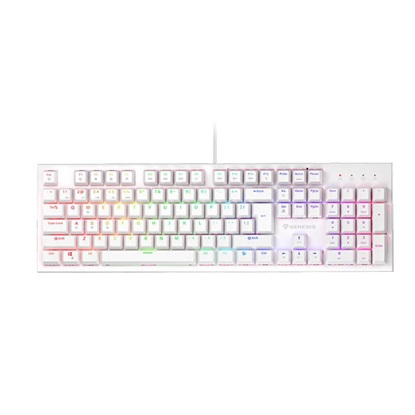 Genesis Gaming Keyboard Thor 303 White US Mechanical RGB, Silent Switch, Hot Swap (NKG-1879) (GNSNKG-1879)-GNSNKG-1879