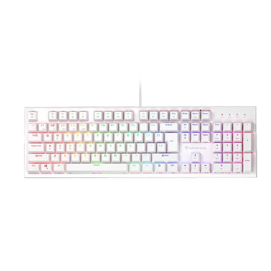 Genesis Gaming Keyboard Thor 303 White US Mechanical RGB, Silent Switch, Hot Swap (NKG-1879) (GNSNKG-1879)-GNSNKG-1879