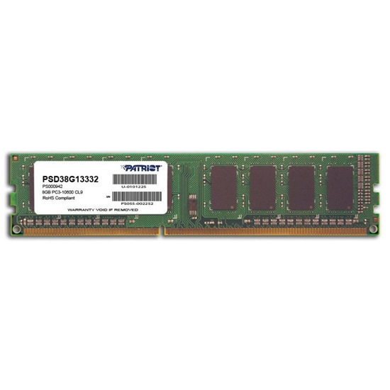 Patriot 8GB PC3-10600 Memory Module 1 x 8 GB DDR3 1333 MHz (PSD38G13332) (PATRPSD38G13332)-PATRPSD38G13332