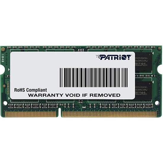 Patriot 8GB DDR3 PC3-12800 1600MHz SODIMM Memory Module 1 x 8 GB (PSD38G1600L2S) (PATRPSD38G1600L2S)-PATRPSD38G1600L2S
