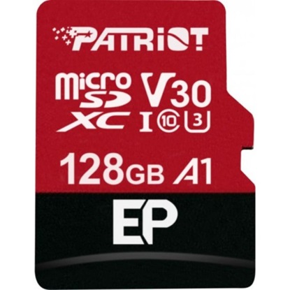 Patriot EP 128 GB microSDXC Black/Red UHS-I U3 Class 10 V30 A1 (PEF128GEP31MCX) (PATRPEF128GEP31MCX)-PATRPEF128GEP31MCX