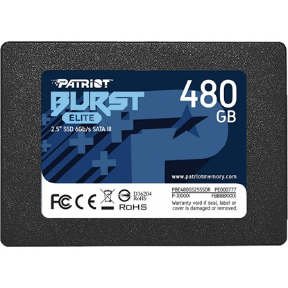 Patriot Burst Elite 480 GB Black SATA 6 Gb/s 25" (PBE480GS25SSDR) (PATRPBE480GS25SSDR)-PATRPBE480GS25SSDR