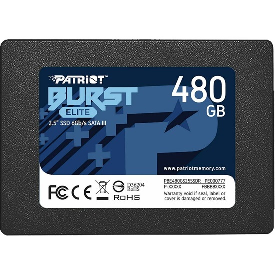 Patriot Burst Elite 480 GB Black SATA 6 Gb/s 25" (PBE480GS25SSDR) (PATRPBE480GS25SSDR)-PATRPBE480GS25SSDR
