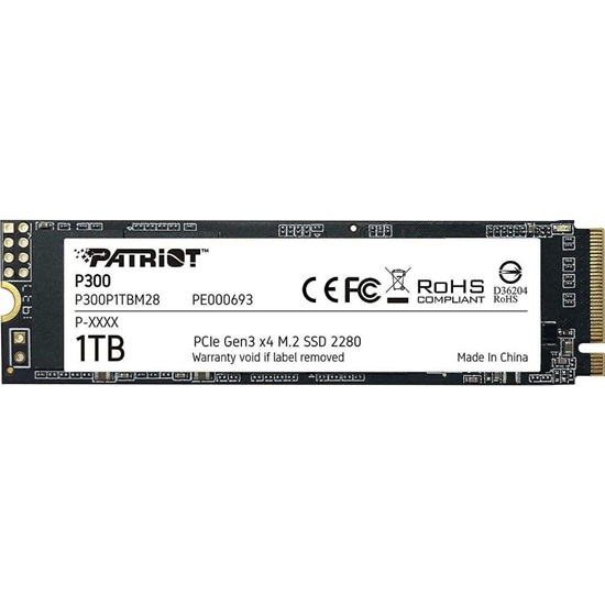 Patriot SSD P300 1TB M.2 PCIe 3.0 NVME (P300P1TBM28) (PATRP300P1TBM28)-PATRP300P1TBM28