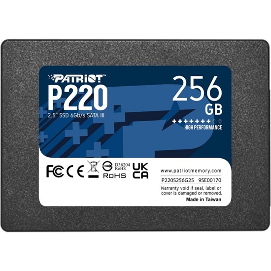 Patriot P220 256 GB Black SATA III 6 Gb/s 25" (P220S256G25) (PATRP220S256G25)-PATRP220S256G25