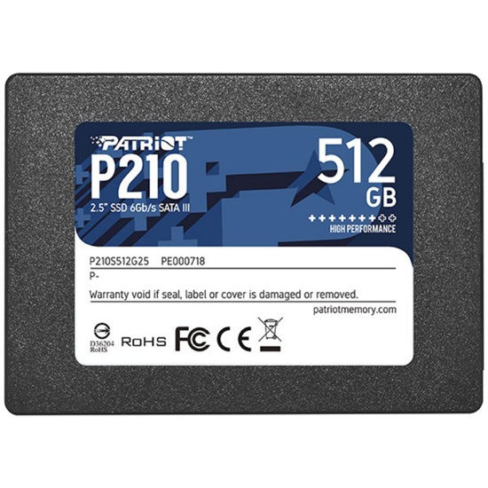 Patriot P210 512 GB Black SATA 6 Gb/s 25" (P210S512G25) (PATRP210S512G25)-PATRP210S512G25