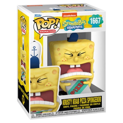 Funko Pop! Animation: Spongebob Squarepants- Krusty Krab Pizza Spongebob #1667 (FNK57386)-FNK57386
