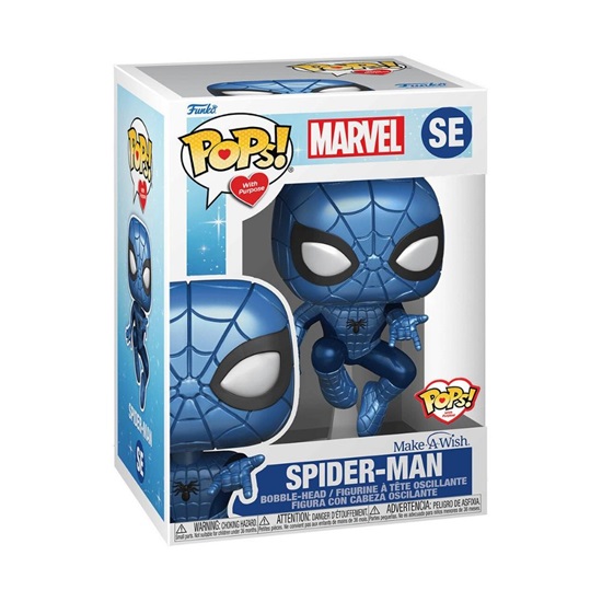 Funko Pop! Heroes: Marvel - Spider-Man #SE Make-a-Wish Special Edition Metallic (FNK36759)-FNK36759