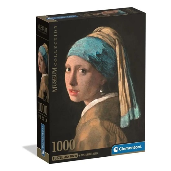 Clementoni Puzzle Museum Collection - Vermeer: Girl with Pearl Earring 1000pcs (39967) (CLE39967)-CLE39967
