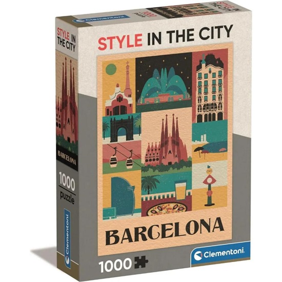 Clementoni Puzzle Style in the City Collection - Barcelona 1000pcs (39847) (CLE39847)-CLE39847