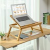 Ξύλινο Βοηθητικό Πτυσσόμενο Τραπέζι Πολλαπλών Χρήσεων με Βάση για Laptop Songmics (LLD002) (SNGLLD002)-SNGLLD002