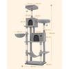 Feandrea Slim Cat Tower XXL, Height 199 cm (PCT196W01V1) (FEAPCT196W01V1)-FEAPCT196W01V1