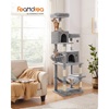 Feandrea Slim Cat Tower XXL, Height 199 cm (PCT196W01V1) (FEAPCT196W01V1)-FEAPCT196W01V1