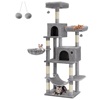 Feandrea Slim Cat Tower XXL, Height 199 cm (PCT196W01V1) (FEAPCT196W01V1)-FEAPCT196W01V1