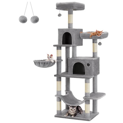 Feandrea Slim Cat Tower XXL, Height 199 cm (PCT196W01V1) (FEAPCT196W01V1)-FEAPCT196W01V1