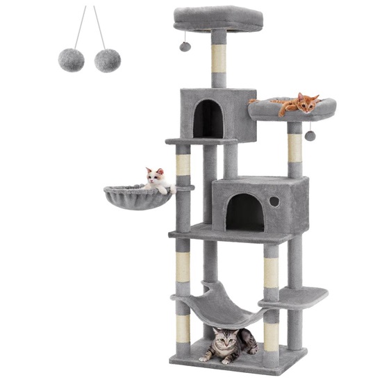 Feandrea Slim Cat Tower XXL, Height 199 cm (PCT196W01V1) (FEAPCT196W01V1)-FEAPCT196W01V1
