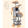Feandrea Cat Tower, Height 155 cm, for up 5 Cats (PCT192W01)  (FEAPCT192W01)-FEAPCT192W01