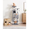 Feandrea Cat Tower, Height 155 cm, for up 5 Cats (PCT192W01)  (FEAPCT192W01)-FEAPCT192W01