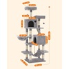Feandrea Cat Tower XXL, Height 168 cm, for up 6 Cats (PCT165W01)  (FEAPCT165W01)-FEAPCT165W01