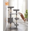 Feandrea Cat Tower, Height 142 cm, for up 2-3 Cats (PCT160W01) (FEAPCT160W01)-FEAPCT160W01
