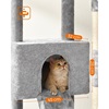 Feandrea Cat Tower, Height 142 cm, for up 2-3 Cats (PCT160W01) (FEAPCT160W01)-FEAPCT160W01