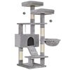 Feandrea Cat Tower, Height 142 cm, for up 2-3 Cats (PCT160W01) (FEAPCT160W01)-FEAPCT160W01