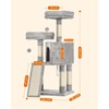 Feandrea Cat Tower, Height 115 cm, up to 3 cats (PCT141W01) (FEAPCT141W01)-FEAPCT141W01