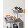 Feandrea Cat Tower, Height 115 cm, up to 3 cats (PCT141W01) (FEAPCT141W01)-FEAPCT141W01