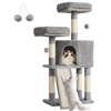 Feandrea Cat Tower, Height 115 cm, up to 3 cats (PCT141W01) (FEAPCT141W01)-FEAPCT141W01