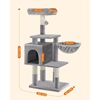 Feandrea Cat Tower, Height 110 cm, up to 3 cats (PCT52W) (FEAPCT52W)-FEAPCT52W