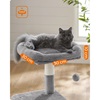 Feandrea Cat Tower, Height 110 cm, up to 3 cats (PCT52W) (FEAPCT52W)-FEAPCT52W