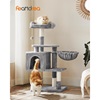 Feandrea Cat Tower, Height 110 cm, up to 3 cats (PCT52W) (FEAPCT52W)-FEAPCT52W