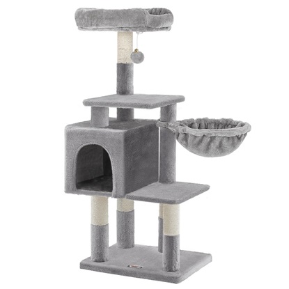 Feandrea Cat Tower, Height 110 cm, up to 3 cats (PCT52W) (FEAPCT52W)-FEAPCT52W