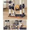 Feandrea Cat Tower, Height 143 cm, up to 2 cats (PCT15GYZ) (FEAPCT15GYZ)-FEAPCT15GYZ