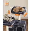 Feandrea Cat Tower, Height 143 cm, up to 2 cats (PCT15GYZ) (FEAPCT15GYZ)-FEAPCT15GYZ
