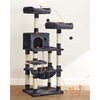 Feandrea Cat Tower, Height 143 cm, up to 2 cats (PCT15GYZ) (FEAPCT15GYZ)-FEAPCT15GYZ