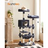 Feandrea Cat Tower, Height 143 cm, up to 2 cats (PCT15GYZ) (FEAPCT15GYZ)-FEAPCT15GYZ