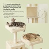 Feandrea Cat Tower, Height 143 cm, for up 3 Cats (PCT15BE) (FEAPCT15BE)-FEAPCT15BE
