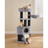 Feandrea Cat Tower, Height 141 cm, for large Cats (PCT02W) (FEAPCT02W)-FEAPCT02W