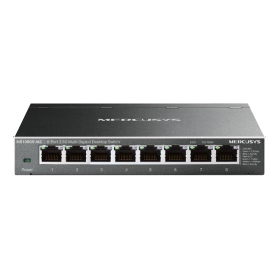 Mercusys 8-Port 2.5G Multi-Gigabit Desktop Switch (MS108GS-M2) (MERMS108GS-M2)-MERMS108GS-M2