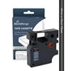 Ετικέτες Γενικής Χρήσης Mediarange (Dymo® D1/45021/S0720610) 12mm, 7m, Laminated and Permanent Adhesive, White on Black (MRDY45021)-MRDY45021