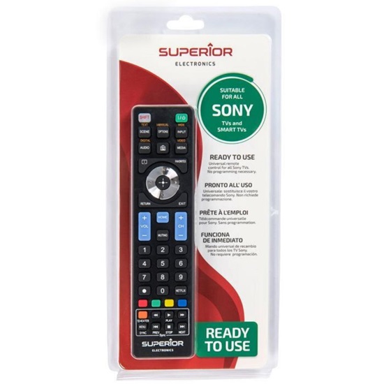 Superior Τηλεχειριστήριο Αντικατάστασης για Sony Smart Black - Plug & Play (SUPTRB009) (SPRSUPTRB009)-SPRSUPTRB009