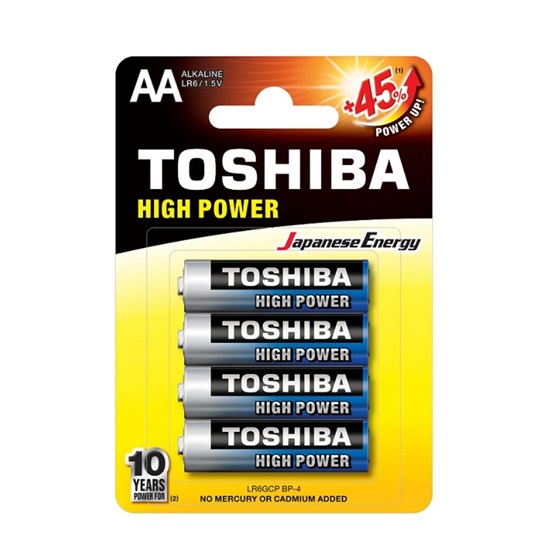 Toshiba Αλκαλικές Μπαταρίες AA 1.5V 4τμχ (LR6GCP-BP-4) (TOSLR6GCP-BP-4)-TOSLR6GCP-BP-4