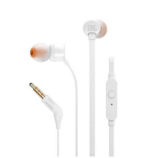 JBL Tune 110 In-Ear Headphones White EU (JBLT110WHT)-JBLT110WHT