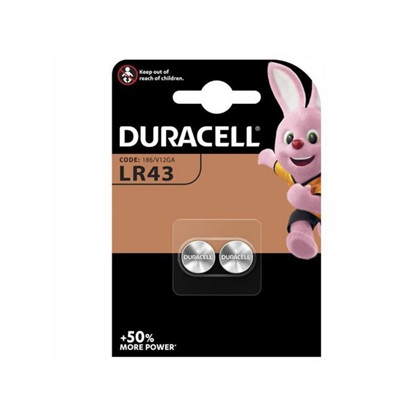 Duracell Electronics Αλκαλικές Μπαταρίες Ρολογιών LR43 1.5V 2τμχ (DELR43)(DURDELR43)-DURDELR43