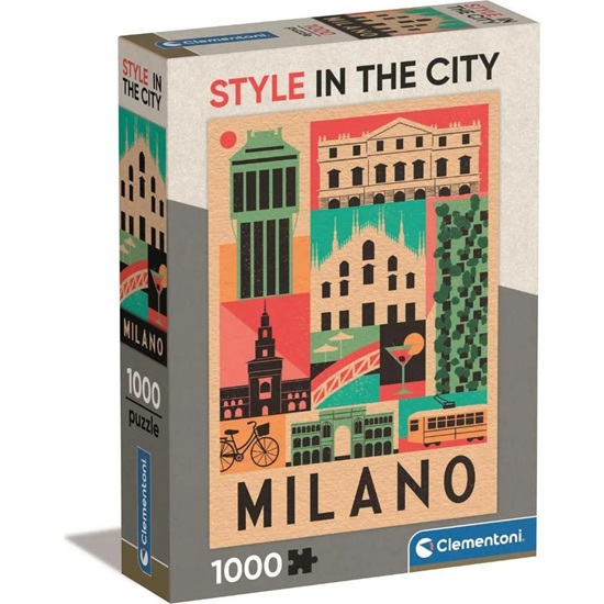 Clementoni Puzzle Style in the City Collection - Milan 1000pcs (39842) (CLE39842)-CLE39842