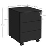 Songmics ντουλάπι αρχείων με 3 συρτάρια και με δυνατότητα κλειδώματος 39 x 45 x 55 cm, μαύρο (OFC63BK) (SNGOFC63BK)-SNGOFC63BK