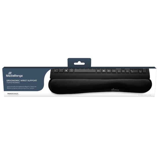 MediaRange Ergonomic Keyboard Pad With Gel Wrist Support Black (MROS252)-MROS252