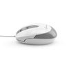 MediaRange Optical Mouse Corded 3-Button Compact-sized (White/Grey, Wired) (MROS214)-MROS214