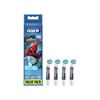 Oral-B Kids Electric Toothbrush Replacement Heads for 3+ 4pcs Spiderman (81770380) (BRA81770380)-BRA81770380
